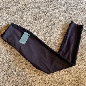 NWT Lysse Black Nora Braid Detail Suede Leggings Small